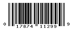 UPC barcode number 017874112999