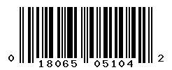 UPC barcode number 018065051042