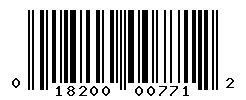 UPC barcode number 018200007712