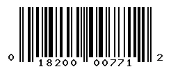 UPC barcode 018200007712