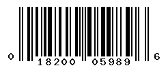 UPC barcode number 018200059896