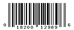 UPC barcode number 018200129896