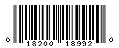 UPC barcode number 018200189920