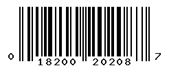 UPC barcode number 018200202087