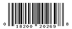 UPC barcode number 018200202698