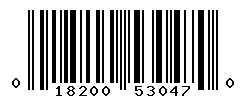 UPC barcode number 018200530470