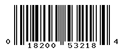 UPC barcode number 018200532184