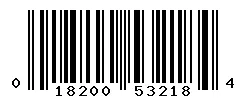 UPC barcode 018200532184