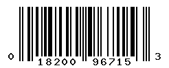 UPC barcode number 018200967153