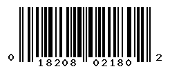 UPC barcode number 018208021802