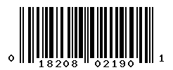 UPC barcode number 018208021901