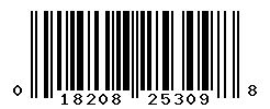 UPC barcode number 018208253098