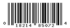 UPC barcode number 018214850724