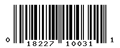 UPC barcode number 018227100311