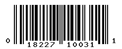 UPC barcode 018227100311