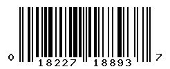 UPC barcode number 018227188937