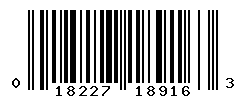 UPC barcode number 018227189163