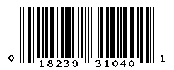 UPC barcode number 018239310401