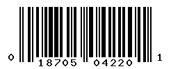 upc 018705042201 barcode image