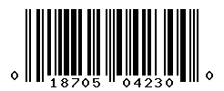 upc 018705042300 barcode image