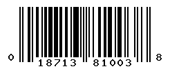 UPC barcode number 018713810038