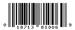 upc 018713810069 barcode image