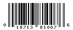 UPC barcode 018713810076