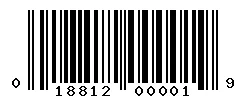 UPC barcode 018812000019