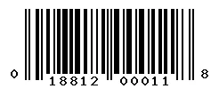 UPC barcode 018812000118