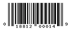 UPC barcode 018812000149