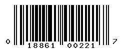 upc 018861002217 barcode image