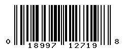 UPC barcode 018997127198