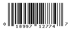 UPC barcode 018997127747