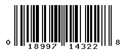 UPC barcode 018997143228