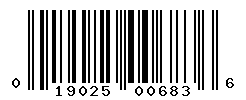 UPC barcode number 019025006836