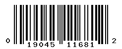 UPC barcode 019045116812