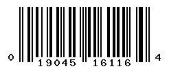 UPC barcode 019045161164