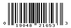 UPC barcode number 019048216533