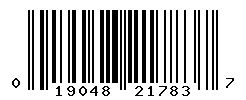 UPC barcode number 019048217837