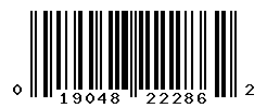 UPC barcode number 019048222862