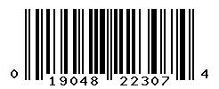 UPC barcode number 019048223074