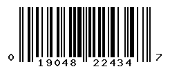 UPC barcode number 019048224347