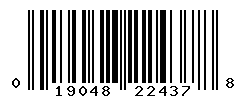 UPC barcode number 019048224378