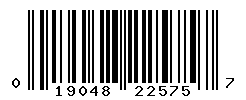 UPC barcode number 019048225757