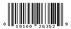 UPC barcode number 019100263529