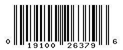 UPC barcode number 019100263796