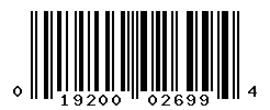 UPC barcode number 019200026994