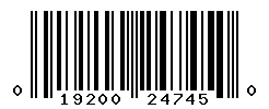 UPC barcode number 019200247450