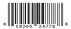 UPC barcode number 019200247788