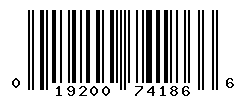 UPC barcode number 019200741866